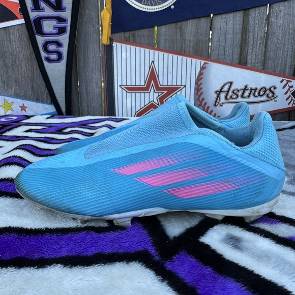 adidas Other - Size 5‎ - Adidas X Speedflow.3 FG Soccer Cleat Slip On Blue Pink Youth GW7497
